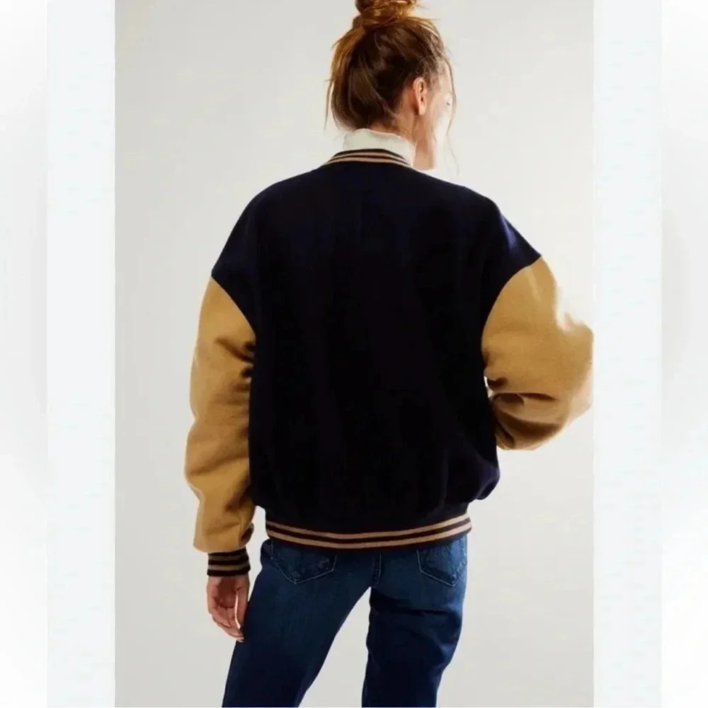 NWT Free People Home Run Varsity Bomber Jacket - Picture 6 of 16